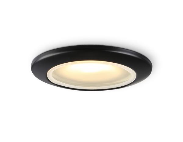 Светильник встраиваемый IP44 с высокой степенью пылевлагозащиты TN111 BK черный IP44 GU5.3 D93*33 Ambrella Light