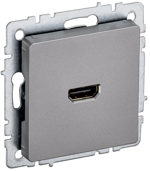 BRITE Розетка HDMI РHDMI-0-БрС сталь IEK