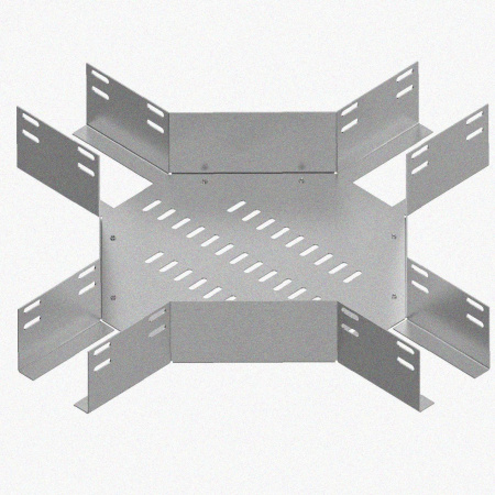 Лоток крестообразный глухой КМГ 600х100 УХЛ1, оцинкованный лист S1,5