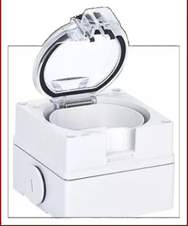 Donel Розетка 2-я с з/к. и шт., открытой установки, серый, IP66, серия (тип) DIP66