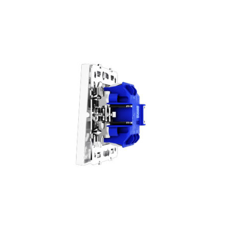 Проходной переключатель встраиваемый Voltum S70 одноклавишный 10А, (белый глянцевый)