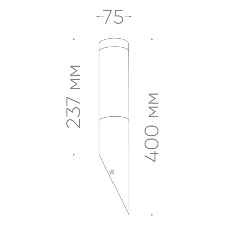 Светильник садово-парковый Feron DH021, Техно на стену вверх, 18W E27 230V, серебро