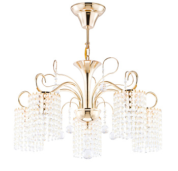 Люстра 5*E14 40Вт Золото IP20 Leona FR1127-PL-05-G Freya