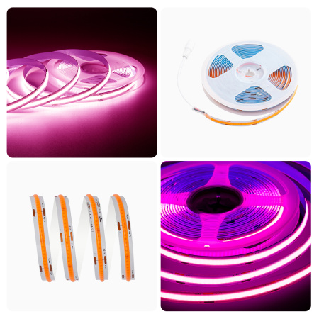 181ОО Общее освещение светодиодной лентой 2м, 24В, 11Вт/м, COB, 352д/м, IP20, роз APEYRON