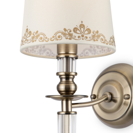 Настенный светильник (бра) 1*E14 40Вт Латунь IP20 Ksenia FR2539WL-01BS Freya