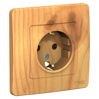 BLANCA Розетка СУ 1 мест. с зазем. без шторок 16А ясень IP20 Schneider Electric