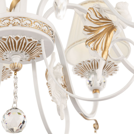 Люстра 6*E14 40Вт Белый с Золотом IP20 Elina ARM222-06-G Maytoni