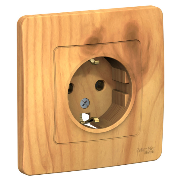 BLANCA Розетка СУ 1 мест. с зазем. без шторок 16А ясень IP20 Schneider Electric