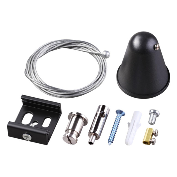 Подвесной комплект с 2-х метровым тросом IP20 черный NOVOTECH