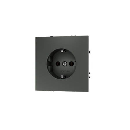 Розетка встраиваемая Voltum S70 с заземлением 16А, (титан)