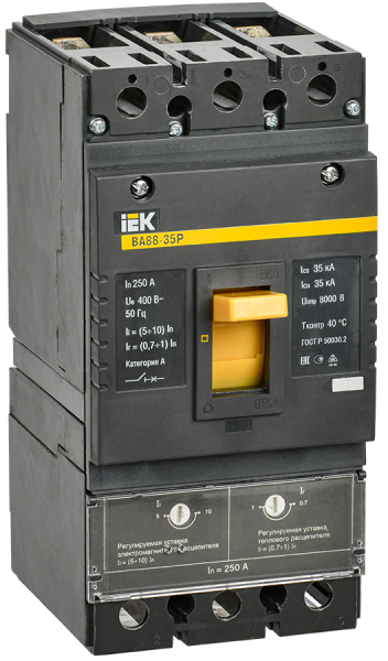 Выключатель автоматический ВА88-35П 3П 250А 35кА IEK