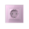 Розетка электрическая 16А 1 пост, цвет розовый Livolo