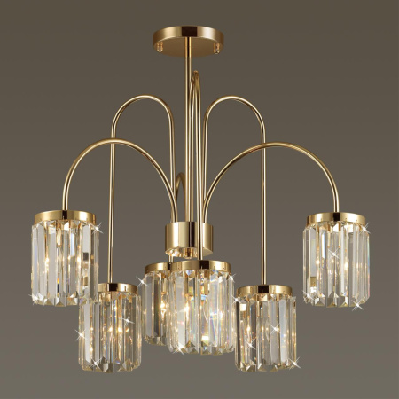 Люстра потолочная E14 6*40W VASSA золотой/хрусталь ODEON LIGHT