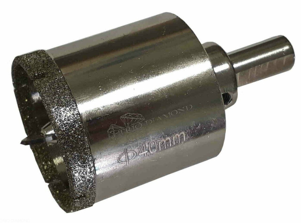 Коронка алмазная по керамике и кафелю с центрирующим сверлом 40мм 400040 Trio-Diamond