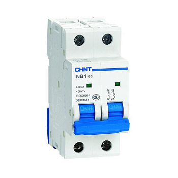 Выключатель автоматический ВА МОД NB1-63 2П 1А 6кА D (DB) CHINT