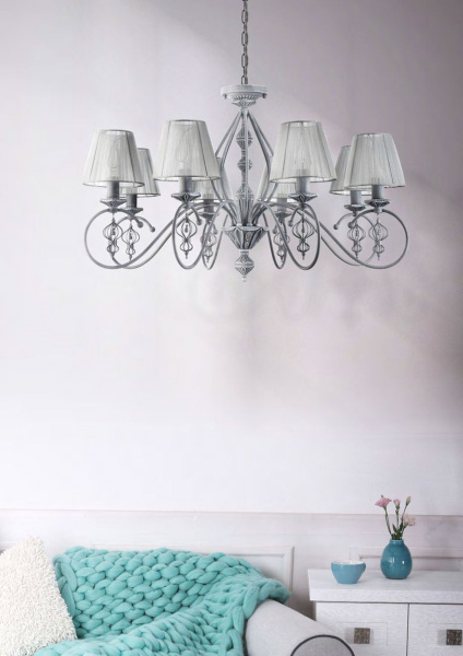 Люстра 8*E14 40Вт Серый IP20 Monsoon ARM154-08-S Maytoni