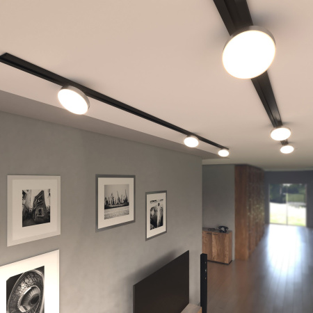 Трековый светодиодный светильник для однофазного шинопровода 12Вт 4200К серебряный IP20 Pila (a056104) Elektrostandard