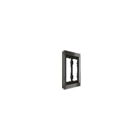 Рамка стеклянная Voltum S70 на 2 поста, (черный, стекло)