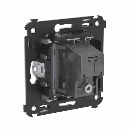 Розетка TV оконечная в стену, "Avanti", "Закаленная сталь" DKC