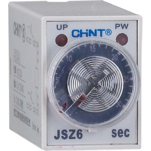 Реле времени JSZ6-2 задержка переключения 2 контактные группы 10s AC220В CHINT