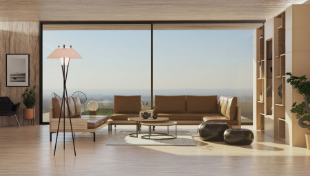 Напольный светильник (торшер) 1*E27 40Вт Черный IP20 Bastone MOD006FL-01B Maytoni