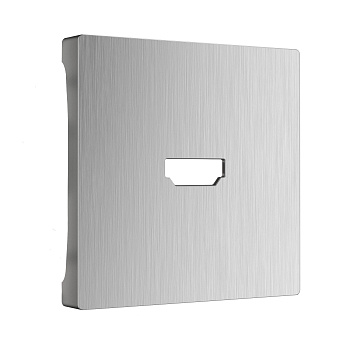 Накладка для розетки HDMI (серебряный рифленый) СУ IP20 Werkel