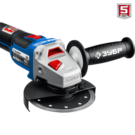 20В бесщеточная УШМ, 1 АКБ (4Ач), в сумке, Профессионал. AB-125-41 ЗУБР