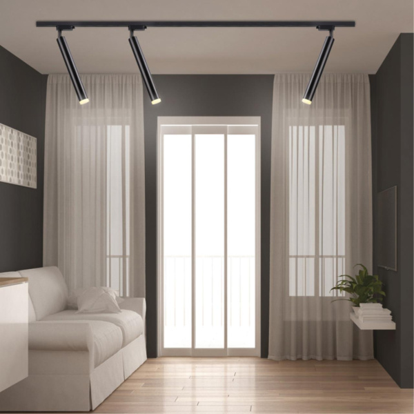 Св-к трековый однофазный IP20 LED 3000K 10W 160-265V MODO черный NOVOTECH