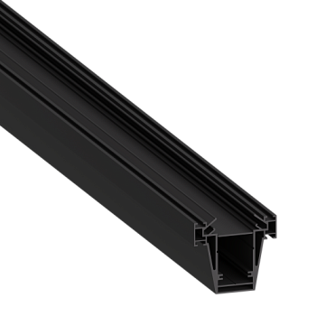 Donel встраиваемый алюминиевый профиль 3в1 под натяжной потолок, 75х82,5х2000. Цвет:Черный,Серия:DN8ALE