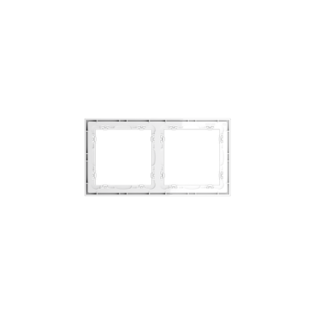 Рамка пластиковая Voltum S70 на 2 поста, (белый глянцевый)