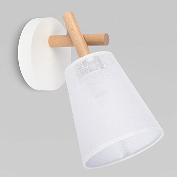 Настенный светильник 1*E27 60Вт белый, светлое дерево IP20 Vaio (818 Vaio 1) TK Lighting