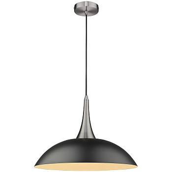 Светильник подвесной Матовый никель/Черный E27 1*60Вт WE271.01.026 WERTMARK