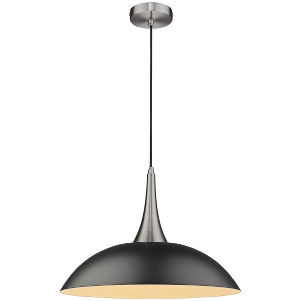 Светильник подвесной Матовый никель/Черный E27 1*60Вт WE271.01.026 WERTMARK