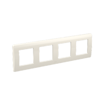 Рамка на 2+2+2+2 модуля (четырехместная), белая, RAL9010 DKC