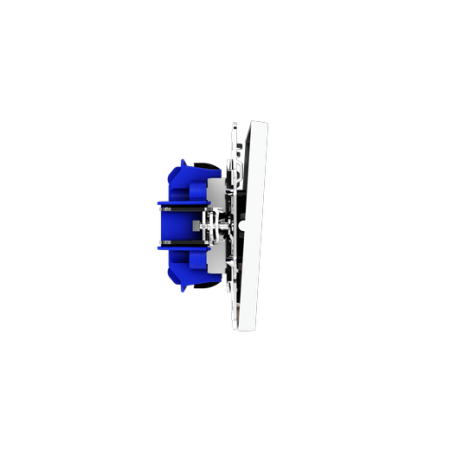 Выключатель встраиваемый Voltum S70 одноклавишный с подсветкой 10А, (белый матовый)