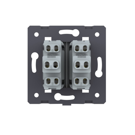 Выключатель двухлинейный клавишный (модуль) БЕЛЫЙ Livolo