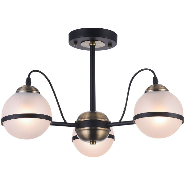 Люстра потолочная Черный/Белый E27 3*60Вт 348-507-03 VELANTE