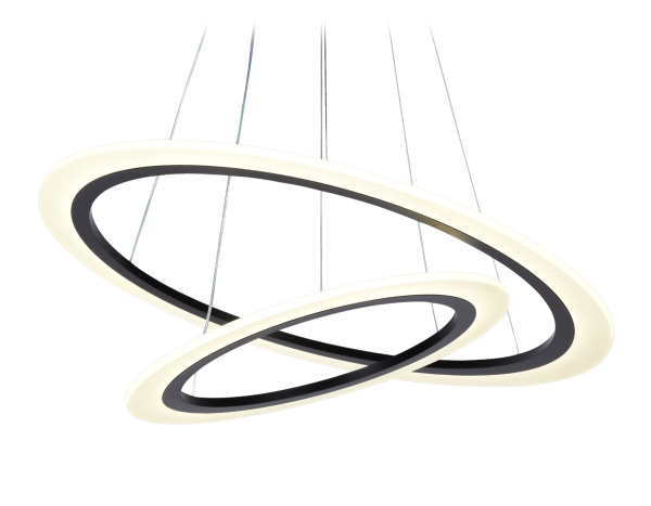 Светильник потолочный светодиодный с пультом FA4357/2 BK черный 78W 3000K/4200K/6400K D580*670 (ПДУ РАДИО 2.4G) Ambrella Light