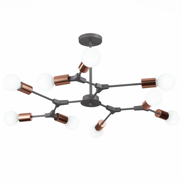 Люстра подвесная Серый, Розовое золото E27 9*60Вт SLE106403-09 EVOLUCE