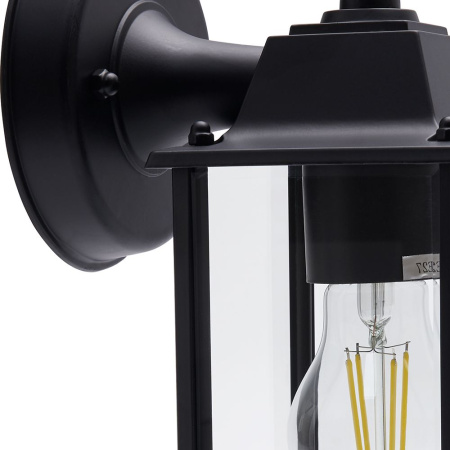 Светильник садово-парковый Feron PL201 на стену вниз 60W E27 230V, черный