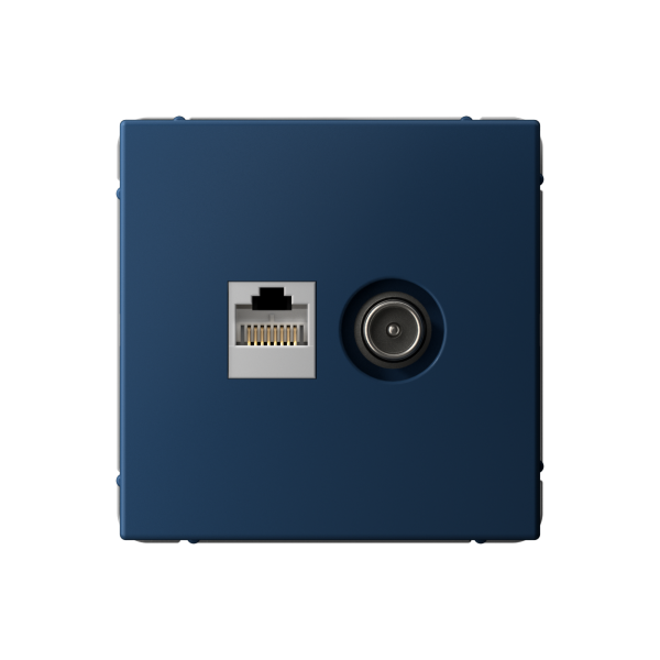 ARTGALLERY РОЗЕТКА двойная ТВ + компьютерная RJ45, кат. 5Е, АКВАМАРИН Systeme Electric