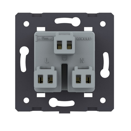 Розетка универсальная с з/з с защитными шторками 16A, цвет золотой (механизм) Livolo