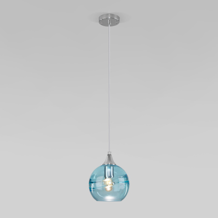 Подвесной светильник 1*E27 40Вт хром IP20 (50221/1 голубой) Eurosvet