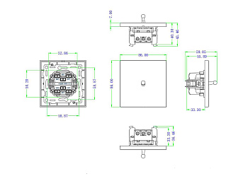 Donel N96 Переключатель на 1 тумблер, Каплевидный, 10AX 250V, Бронза, серия DT