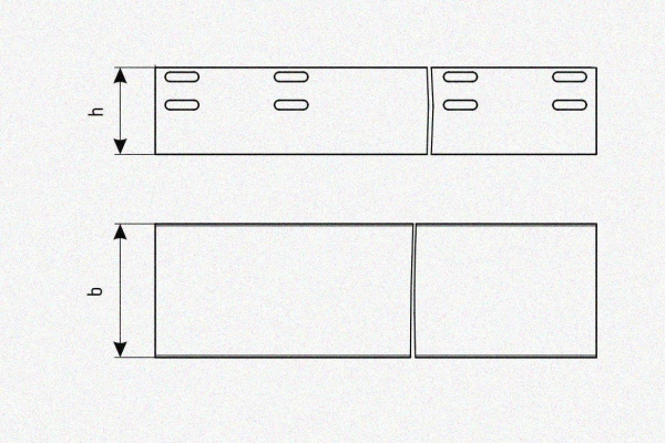 Лоток глухой ЛМГ 300х80х3000 УТ1,5, оцинкованный лист, S1,2
