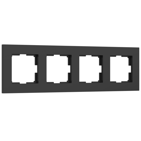 Slab Рамка на 4 поста (черный матовый) Werkel