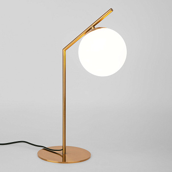 Настольная лампа с плафоном 1*E27 60Вт латунь IP20 Frost (01082/1 латунь) Eurosvet