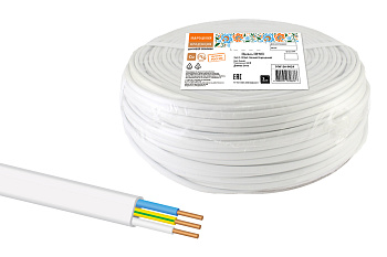Провод ПУСП 3х2,5 (30м), белый Народный