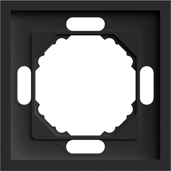 Рамка STEKKER, PFR00-5001-05 1-местная, серия Эмили, черный уголь, soft touch