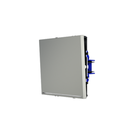 Проходной переключатель встраиваемый Voltum S70 одноклавишный с подсветкой 10А, (сталь)